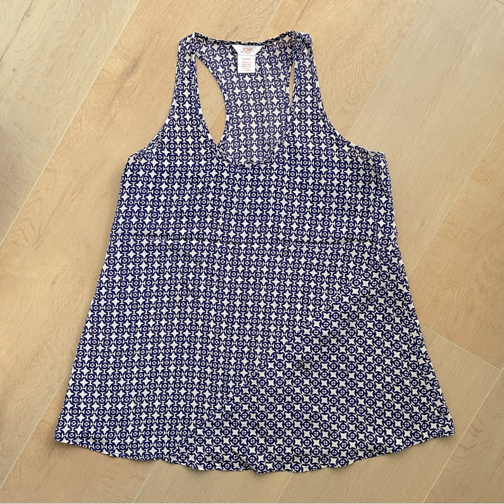 JOE FRESH Racerback 100% Silk Tank Top